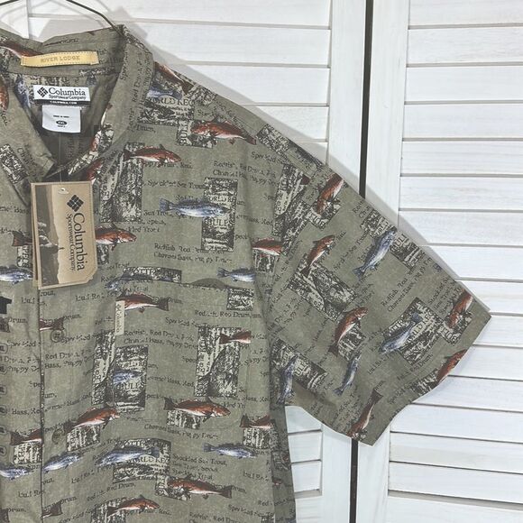 Columbia Shirt XXL Sight Fisher Print Short Sleeve NWT - Picture 5 of 14